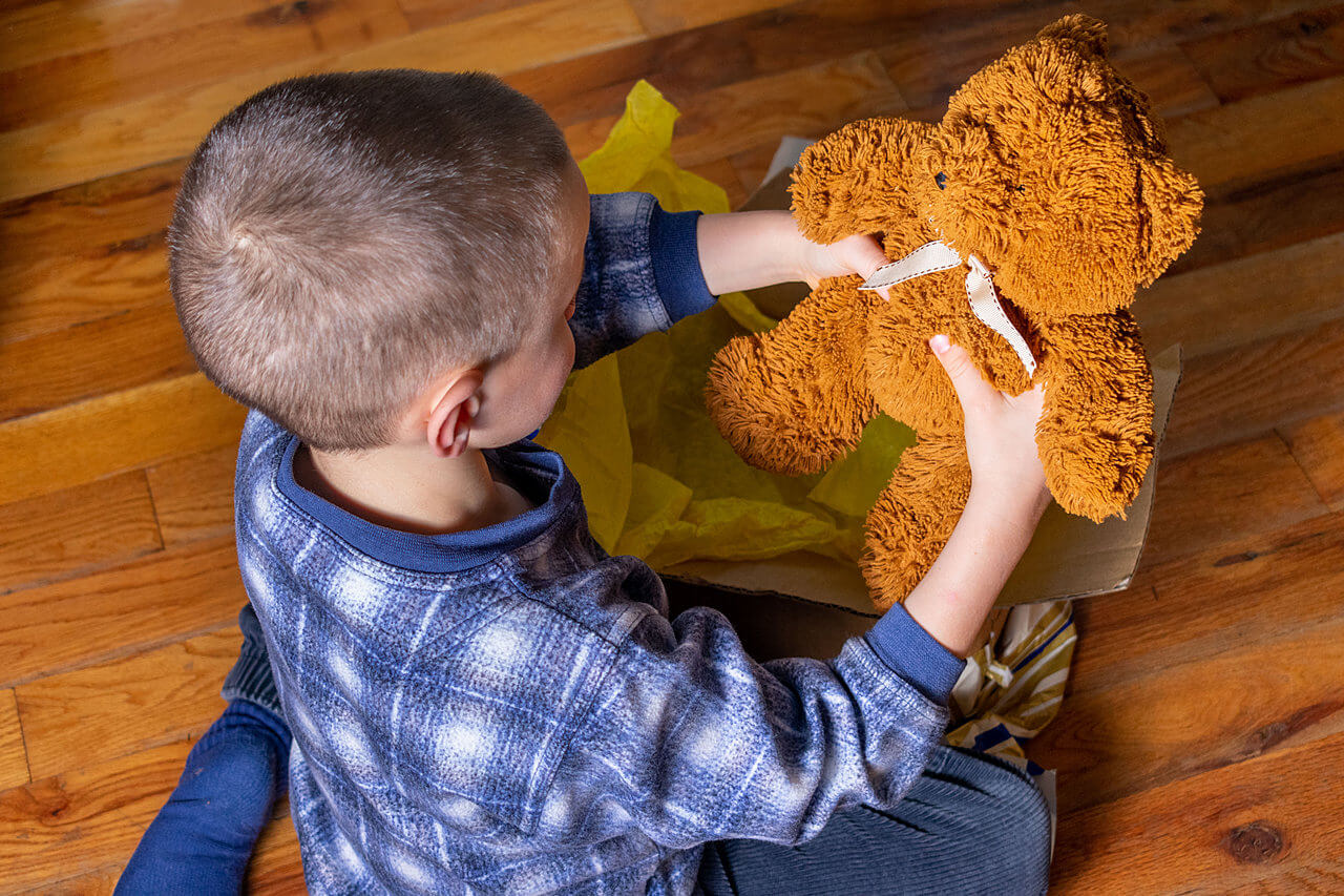 Child with gift